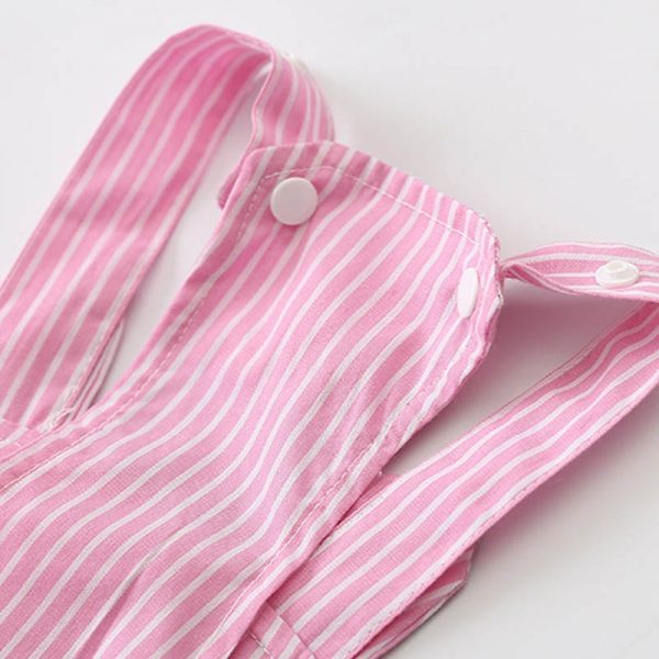 Dog Summer Dress. Striped Pattern Pink and Blue